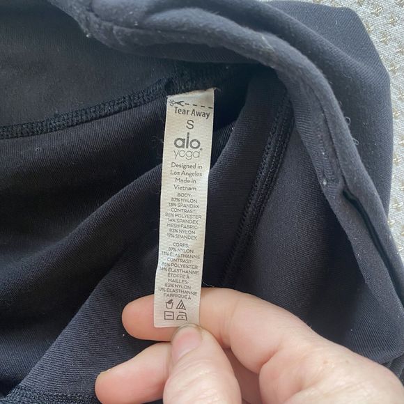 Alo Yoga Moto Leggings Women's Small Black  Mesh Panels - Picture 8 of 13